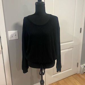 hollister clinch waist woven shirt